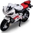 thumbnail image 1 of Modelo de motocicleta de fundición a presión, modelo de motocicleta realista con base, juguete o colección de bicicleta para niños a escala 1:18, adorno decorativo para escritorio de oficina., 1 of 5