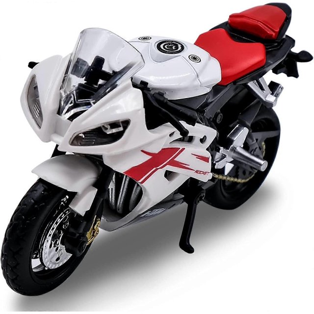 Modelo de motocicleta de fundición a presión, modelo de motocicleta realista con base, juguete o colección de bicicleta para niños a escala 1:18, adorno decorativo para escritorio de oficina.
