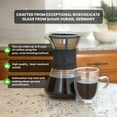 thumbnail image 6 of Pour Over Coffee Maker, 8 Cup/40 Ounce, Borosilicate Glass from Germany, Reusable Stainless Steel Filter, Black Silicone Grip, 6 of 9