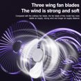 LED Table Light Fan Rechargeable Portable Circulator  Fan with LED Lighting Desk Lamp  Bedroom Bedside Reading Light