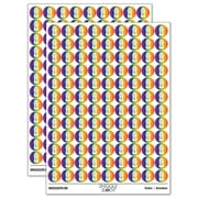 Gumball Machine 200+ Round Stickers - Rainbow - Gloss Finish - 0.50" Size
