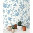 thumbnail image 3 of NextWall Carolina Blue Jasmine Chinoiserie Peel and Stick Wallpaper, 3 of 9