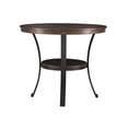 thumbnail image 2 of Powell Holloway Round Counter Height Dining Table with Shelf, Rustic Umber, 2 of 7
