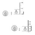 thumbnail image 3 of LeCalla 925 Sterling Silver Rhodium Plated Small CZ Hoop Earrings Cubic Zirconia Teardrop Latch Back Hoop Earrings for Teen 20MM, 3 of 6