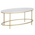 thumbnail image 1 of Henn&Hart Brass and Faux Marble Coffee Table, 1 of 9