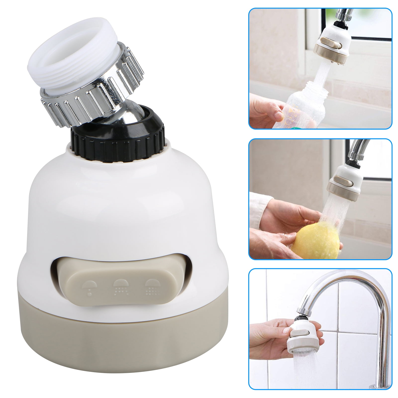 Moveable Kitchen Tap Head, Perfect Kitchen Water Spray 360 Degree Rotate Faucet, Kitchen Internal Thread Nozzle Filter Adapter, Water Saving Bubbler Connector Swivel Tap Aerator Diffuser