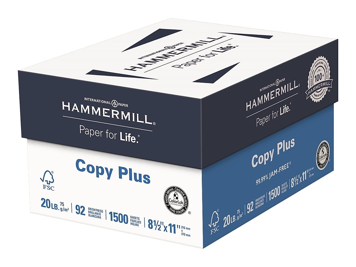 Hammermill Copy Plus 8.5 x 11 Copy Paper, 20 lbs. 105040