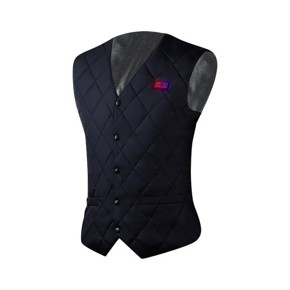 Wyobmus 2024 Winter Upgraded Heated Vest for Men and Women V Neck Double Control 16 Areas Smart Electric Heating Vest Lightweight Heated Button Dowm Jacket Battery Not Included Black
