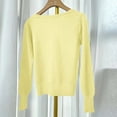 thumbnail image 4 of DDAPJ pyju Women Lightweight Cardigan Sweaters Open Front Button Down Cardigans Dressy Casual Long Sleeve Cropped Sweater Yellow Free Size, 4 of 6