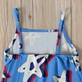 thumbnail image 5 of XXWXYD Girls 4th of July Outfit Patriotic Romper Sleeveless Adjustable Strap Jumpsuit with Pocket Holiday Celebration Comfortable Summer Playwear for Baby Kids, 5 of 7