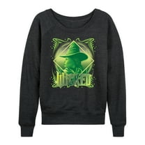 Wicked - Elphaba Portrait Logo - Women's French Terry Pullover Sweatshirt