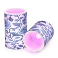 thumbnail image 7 of Yayeee Flameless Candles with Remote Flickering Battery Operated Multi Color Changing, Blue Floral Pattern, 7 of 7