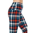 thumbnail image 5 of Saronite Plaid Printed 5-inch Long Band High Waisted Full Length Yoga Leggings (Women's), 5 of 5