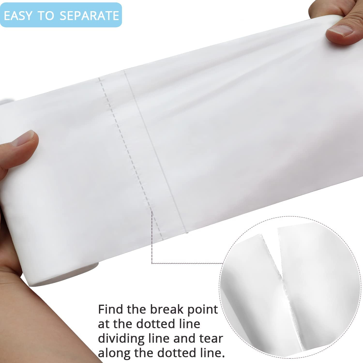 10 Gallon Trash Bags - 22 Micron Ultra Strong Clear Garbage Bags Trash Can Liners for Office Kitchen, 75 Count