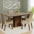 thumbnail image 2 of Juego de Comedor Madesa Keila Mesa con Tapa de Madera 4 Sillas Marron/Crema/Imperial, 2 of 10