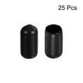 thumbnail image 2 of Uxcell 25pcs Tapones de goma 5/16"(7.5mm) ID Cubierta de tapón redondo de vinilo negra, 2 of 5