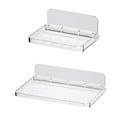 thumbnail image 2 of Clear Acrylic Floating Shelf Foldable Invisible Wall Mounted Shelf For Cosmetics Models Bathroom Towels And Other Small Organisers 2pcs, 2 of 9
