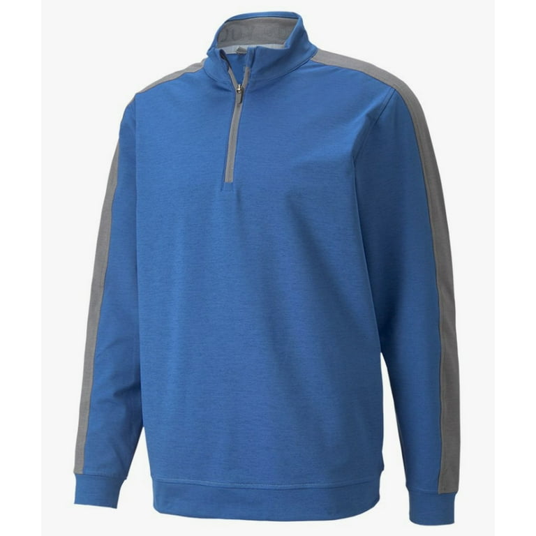 Puma Fleece Quarter Zip Golf Pullover - Navy/White Puma Fleece Quarter Zip Golf Pullover - Navy/White