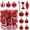Red, variant on EONQY Christmas Tree Baubles, 40PCS Christmas Tree Decorations Set, Xmas Baubles Tree Decorations Balls Ornaments for Xmas Hanging Decorations