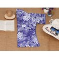 thumbnail image 5 of HAPPY BAY Hawaiian Shirts Womens Casual Summer Beach Party Blouse Shirt Tropical Blouses Short Sleeve Vacation Button up Dress Shirts Dresses for Women L Hibiscus, Blue, 5 of 5