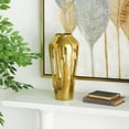 thumbnail image 3 of DecMode 15" Abstract Drip Gold Aluminum Metal Vase with Melting Designed Body, 3 of 14