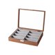 thumbnail image 1 of Organizador de gafas de 8 ranuras, organizador de joyas, vitrina para gafas, soporte para gafas para el hogar, viajes, escritorio, escaparate, forro gris claro, 1 of 9