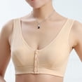 thumbnail image 2 of Pimfylm Womens' Front Button Bra, Convenient Front Button Bra,Front Closure Sports Bras Women(Beige,95), 2 of 5