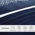 thumbnail image 5 of 7 Piece Bedding Comforter Set Luxury Bed In A Bag, King,Navy, 5 of 8