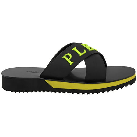 

Philipp Plein Black/Multi Statement Flat Slider Sandals Brand Size 40 ( US Size 7 )