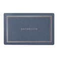 thumbnail image 1 of Alfombra de baño Soledad Alfombra de puerta de entrada con respaldo de goma absorbente secado rápido Azul medio, 1 of 10