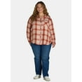 thumbnail image 5 of Terra & Sky Women's Plus Plaid Button-Down Shirt, Sizes 0X-5X, 5 of 5