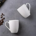 thumbnail image 1 of Juego de 6 tazas de café en color blanco mate, tazas de café de cerámica a granel con asa grande, tazas ligeras para café con leche/capuchino/cacao/leche, 1 of 4