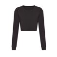 thumbnail image 1 of Awdis - Camiseta de Jaspeado de Manga Larga para Mujer (Jaspeado Negro), 1 of 2