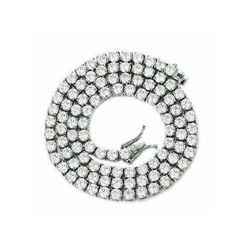 Timeless Unisex Moissanite Tennis Necklace in Sterling Silver