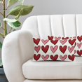 thumbnail image 5 of Valentines Day Lumbar Pillow Covers 12X20 In Red Pink Heart Valentine''s Day Decorative Pillow Cases Anniversary Wedding Cotton Linen Throw Pillows Set of 2 Holiday Home Decor For Sofa Couch Outdoor, 5 of 6