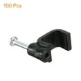 thumbnail image 3 of Unique Bargains Cable Clips with Steel Nail, 100Pack 8mm/0.31' Plastic Cable Wire Clips, Ethernet Cable Clips Nail in Cable Clips, 3 of 6