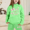 thumbnail image 2 of Jamsmile Toddler Girls Outfits Sets Cute Pink Bow Print Hoodies Tops Pants Little Girl Clothes Suit, 2 of 4