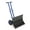 Black+Blue, variant on Snow Pusher with Wheels,Heavy Duty Double Rod Wheeled Snow Shovel with Metal Blade&Height Adjustable Handle for Driveway, Doorway, Sidewalks