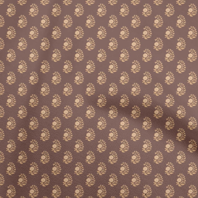 oneOone Cotton Poplin Brown Fabric Block Sewing Craft Projects Fabric Prints By Yard 56 Inch Wide-DA