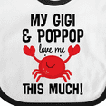 thumbnail image 4 of Inktastic Gigi and Poppop Love Me Crab Boys or Girls Baby Bib, 4 of 4