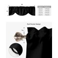 thumbnail image 6 of Fsddascl Black Tie Up Valance Curtains for Windows, Kitchen Curtains Window Treatments, Pure Black Short Window Shades Valances for Bedroom Bathroom Cafe 42"x18", 6 of 7