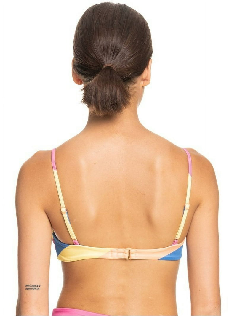 Roxy BRIGHT WHITE MULTI Pop Surf Colorblocked Bikini Swim