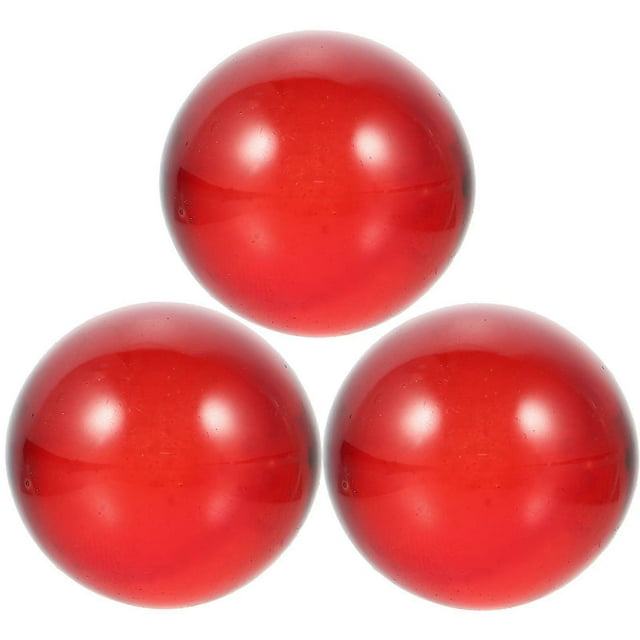 3Pcs Glass Balls Decoration Desktop Decorative Glass Sphere Display Globe for Home Office