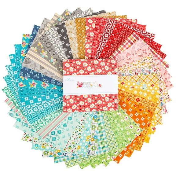 Farmer's Daughter Riley Blake Stacker by Lori Holt of Bee in my Bonnet, 42 5-inch Precut Fabric Quilt Squares
