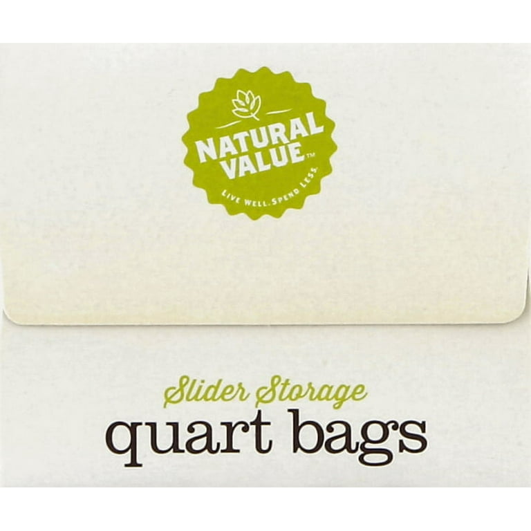 Natural Value QUART Slider Storage Bags –
