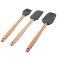 thumbnail image 3 of 3Pcs set Wooden Handle Spatula Oil Brush Scraper for NoStick Cookware Roasters Kitchen Utensil, 3 of 5