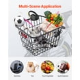 thumbnail image 4 of VEVOR Rear Bike Basket, Metal Wire Bicycle Basket with Reflective Tail Light & Waterproof Cover, Durable Bike Back Basket, Fits to Most Rear Bike Racks, 4 of 9