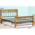 thumbnail image 2 of Cama Matrimonial de Madera de Maple Mobilkraft  Modelo 832 Matrimonial, Estilo Contemporaneo en color Maple y Acero, 2 of 4