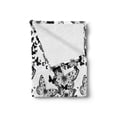 thumbnail image 2 of Black and White Soft Flannel Fleece Blanket, Starry Night Drifter Butterfly Silhouettes Monochrome Sketch Style Fauna, Cozy Plush for Indoor and Outdoor Use, 70" x 90", Black White, by Ambesonne, 2 of 5