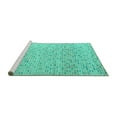 thumbnail image 2 of Ahgly Company Machine Washable Indoor Rectangle Abstract Turquoise Blue Modern Area Rugs, 3' x 5', 2 of 4